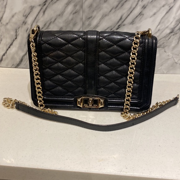 Handbags - Elegant Rebecca minkoff Black crossbody Quilted Chain Bag